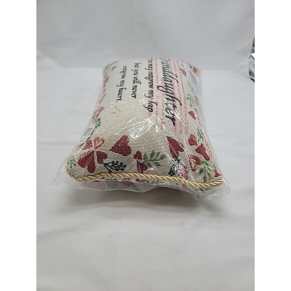 Embroidered Floral Heart Granddaughter Accent Lumbar Toss Throw Pillow 8"x12" - Picture 13 of 15